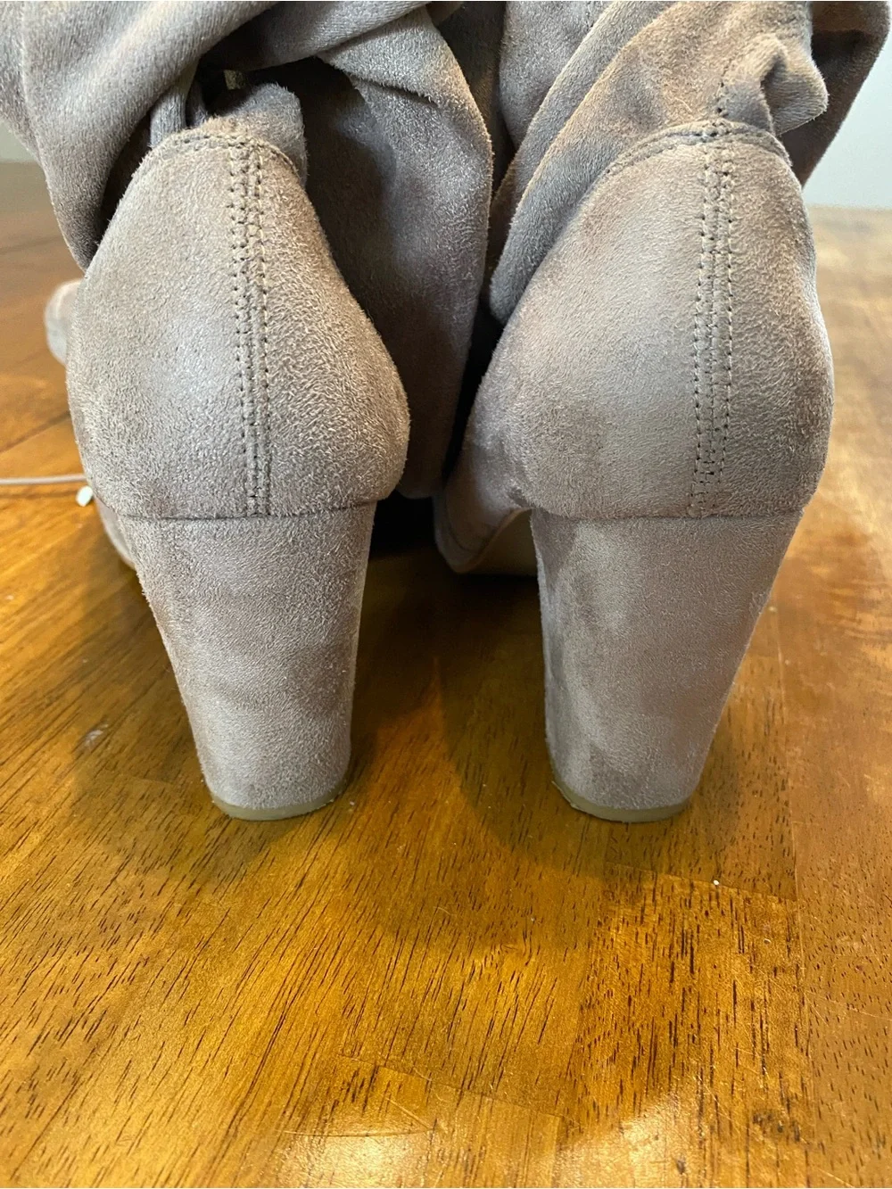 Chinese Laundry Over The Knee Taupe Suede 3.5” Block Heel Size 8.5 UEC